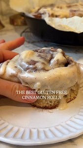 Jenna Barnard on Instagram: "These gluten free cinnamon rolls are so light and fluffy, you’d never know they’re gluten free! They’re filled with a gooey cinnamon sugar filling, topped with a sweet vanilla bean cream cheese icing, and they taste like regular cinnamon rolls thanks to just one bread flour mix. It’s simply a delicious cinnamon roll 👌🏼 Comment “recipe” and I’ll send it to you, or find the full recipe on my website!"