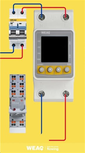 MCB + Voltage Protector + Relay Configuration for Automatic Protection.