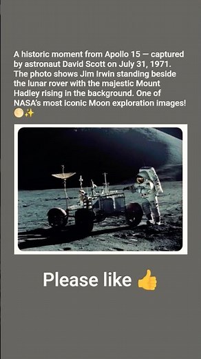 Apollo 15: Astronaut with Lunar Rover at Mount Hadley 🚀🌕 (1971)