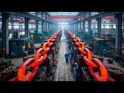 How Giant Steel Chains Are Forged and Tested to the Limit. Heavy Industrial Manufacturing Process