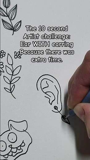 The 10 second artist challenge: ear with earring