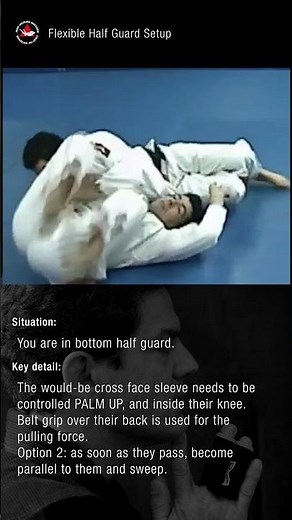 Learn the Roger Gracie style half guard sweep