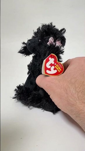 TY Beanie Baby - SHAMPOODLE the Black Poodle Dog (Unreleased & Rare!)