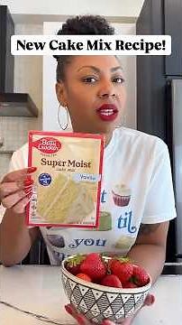 New Cake Mix Recipe: Strawberry Shortcake Cups! #cake #easyrecipe