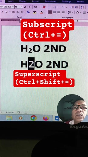 How to use subscript and Superscript in Ms word #will go to wiral video and shorts