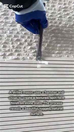 Natural Split-Face Stone Finishing Technique
