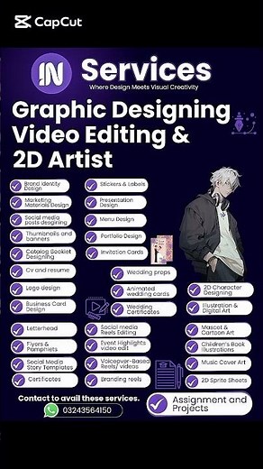 🎨 Elevate your brand with IN Services — creative experts in Design, Editing & 2D Art. 🚀✨