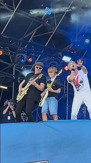 10 year old performs to 30,000! #guitar #festival #solo #music #summer #rock #wow