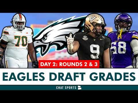 Eagles Draft Grades For Rounds 2 & 3: Eli Stowers, Jonathan Greenard Trade, Markel Bell