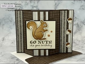Stampin' Up Fluffy Squirrel Bay Window Birthday Card Video Tutorial
