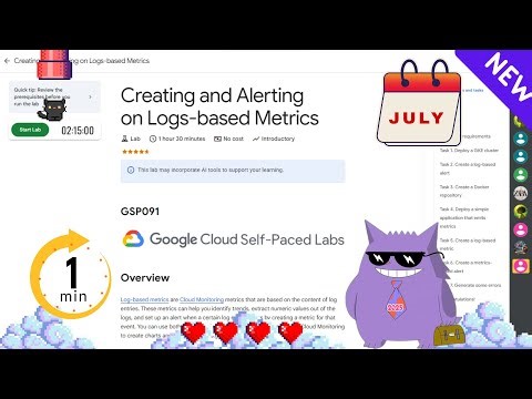 Creating and Alerting on Logs-based Metrics | #2025 | #GSP091 |#qwiklabs |Solution