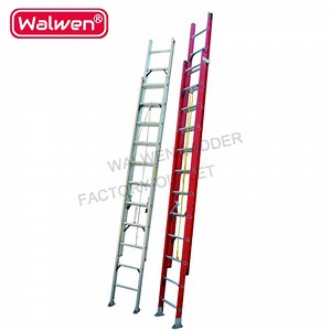 [Hot Item] 12m Aluminum Industrial Folding Extension High Step Ladders&Ladder with 2*20 Steps