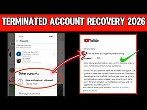 youtube terminated account recovery 2026 ||Terminated YouTube Channel Appeal step by step full Guide