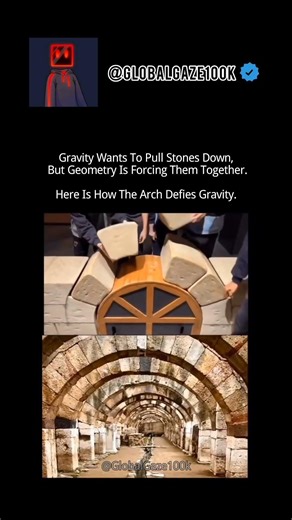 This video demonstrates the architectural genius of the True Arch (or Roman Arch).