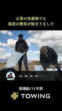 お茶の生産地でも宙炭の散布が始まっています #土づくり #農業 #バイオ炭