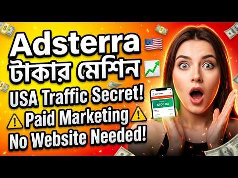 Adsterra টাকার মেশিন | Adsterra USA Traffic Method | Adsterra Paid Marketing | USA Traffic A to Z