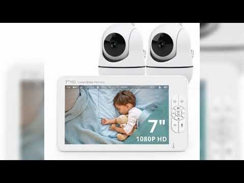 A must-have product! Babystar 7" HD Split Screen Video Baby Monitor No WiFi, Baby Camera Monitor,