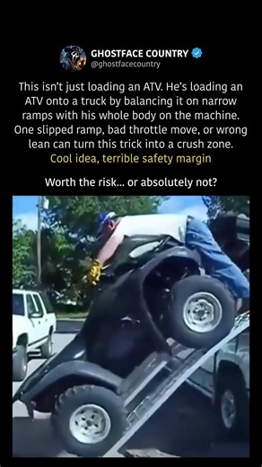 Loading an ATV Like This Looks Crazy #shorts