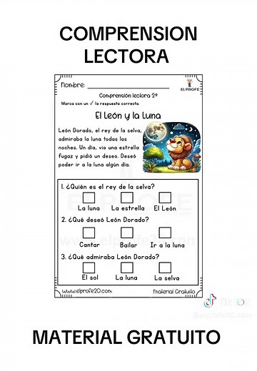 Ejercicios de Comprensión Lectora para Segundo Grado