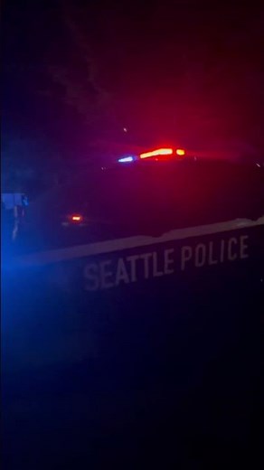 LIGHTS ON! Police Car at Night