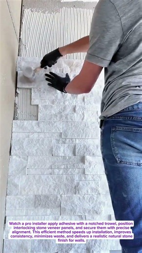 Stone Wall Installation Method Is Incredibly Satisfying!