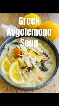 🍋 Greek Avgolemono Soup Recipe | Authentic Lemon Chicken Soup 🍋