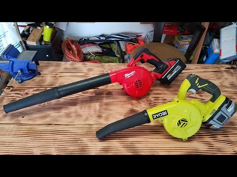 Ryobi VS Milwaukee Shop Blowers !!!!