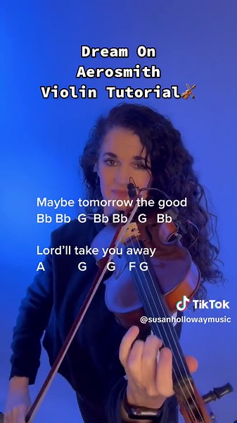 This one is a great one to play along with. My full cover of Dream On is on any streaming service under Susan Holloway 🎻 #dreamon #aerosmith #eminem #violintutorial #violincover #fyp