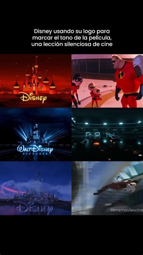 ꜰɪʟᴍꜱ, ᴍᴏᴠɪᴇꜱ, ᴄɪɴᴇᴍᴀ. on Instagram: "Disney trata su logo del castillo como si fuera un set de filmación, transformando su apertura icónica incluso antes de que empiece la película, para que encaje con el tono y el mundo de cada historia. Los Increíbles 2 convierte el castillo en ángulos marcados y formas retro, con una estética mid-century de los años 60 que se apodera de las torres de piedra y te avisa que estás entrando al universo espacial y estilizado de Brad Bird incluso antes de ver a la