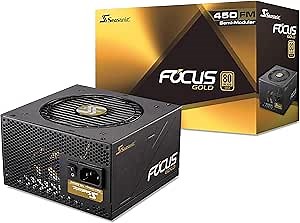 Seasonic FOCUS 450 Gold SSR-450FM 450W 80+ Gold ATX12V & EPS12V Semi-Modular 7 Year Warranty Compact 140 mm Size Power Supply