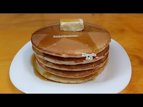 Como hacer hot cakes perfectos faciles y esponjosos con harina normal de trigo