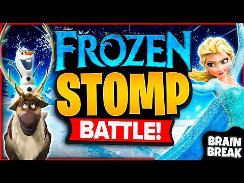 Frozen Stomp Battle | Winter Brain Break For Kids | Just Dance | Frozen Party | GoNoodle