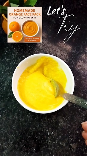 homemade orange🍊 face mask for glowing skin ✨#orangemask #glowingskin #glowup #ytshorts #trending