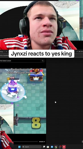 Jynxzi Reacts to Yes King - Clash Royale Content