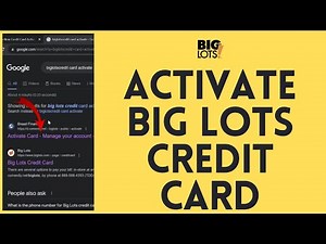 How to Activate Big Lots Credit Card (2024) | Big Lot Credit Card Login Tutorial 2024