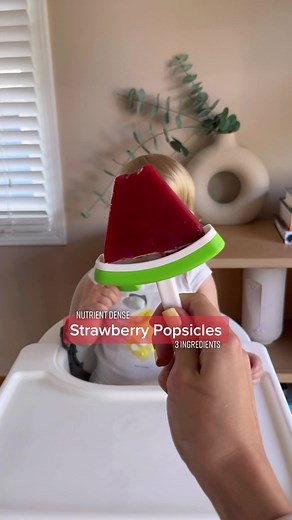 Healthy Strawberry Popsicles for Kids | Nutrient-Dense Snack Recipe