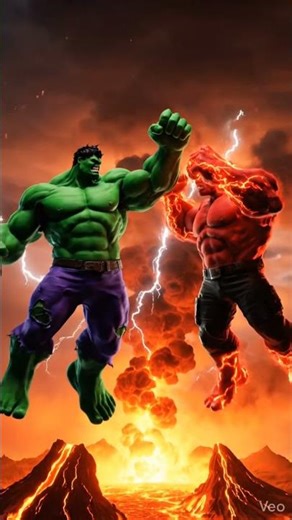 HULK vs RED HULK ☠️🔥 | Rage Unleashed | PART 2#Bablu #Aivlog #Ai #shorts