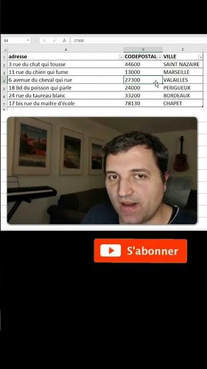 Excel séparer adresse code postal ville en 1 clic 💪 (Isoler le code postal)