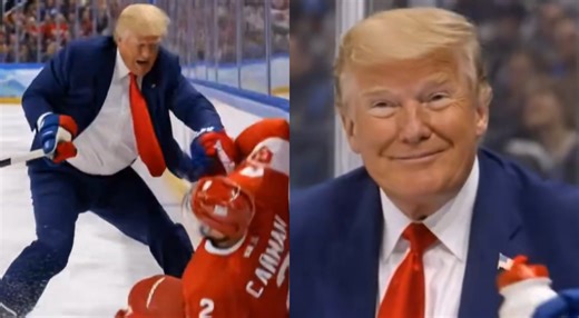 Donald Trump Dominating Team Canada In Hockey At The Olympics Is Going Viral [VIDEO]