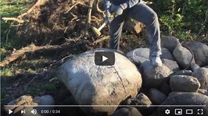 How to split a boulder!