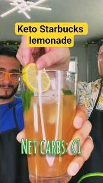 How to make Keto Iced Peach Green Tea Lemonade 🍑🍋 #KetoDrinks #StarbucksCopycat #threemargaritasin