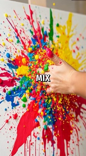 🎨 Paint Splatter Art with DIY Brushes