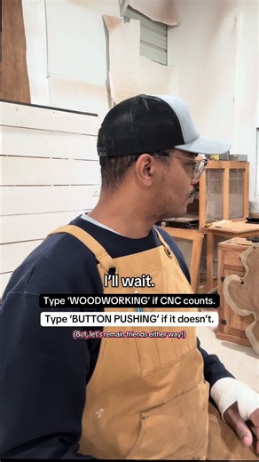 Is CNC really woodworking? The debate between CNC machining and traditional woodworking never ends. Hand tools vs power tools vs computer-controlled carving — what actually counts as real craftsmanship? Drop your take in the comments.
