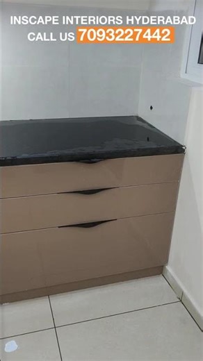 ACRYLIC KITCHEN MARINA SKIES HYDERABAD | 2BHK Interior INSCAPE INTERIORS #kitchen #interiordesign