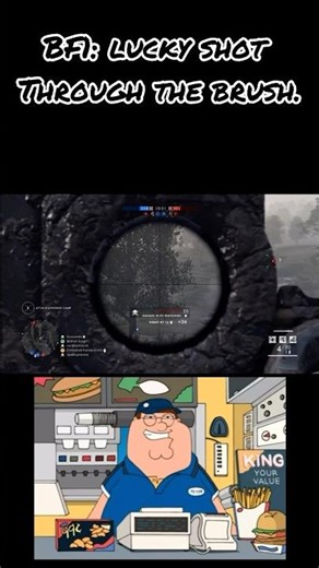 BF1 sniper shot straight through a tree and still nailed the guy