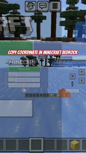 copy coordinate in Minecraft bedrock #minecraft #shorts #viral #gaming