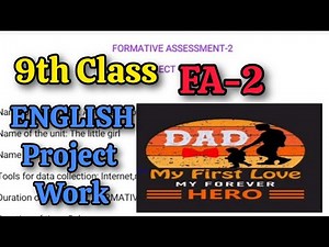 9th Class 💯ENGLISH FA-2 Project Work 2024-2025 | 9th 💯FA-2 ENGLISH Project Work | ENGLISH Project👍