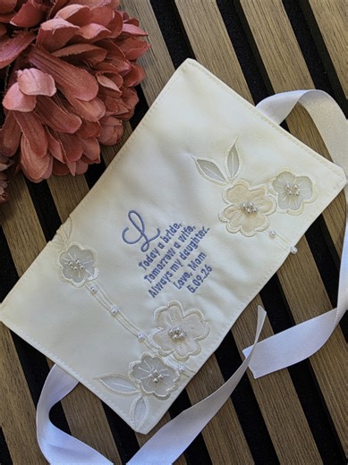 Unique Wedding Bouquet Wrap from Wedding Dress