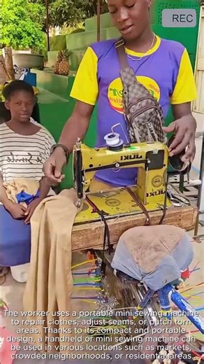 Portable Street Sewing Machine Fix #video #viral #creative #technology #machine