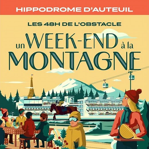 Direction l’Hippodrome d’Auteuil pour un week-end à la montagne lors des 48H de l'Obstacle